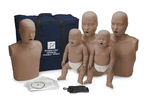Prestan Dark Skin Manikin Family Pack