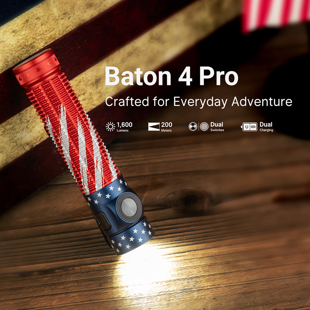 Baton 4 Pro EDC Flashlight - 1600 Lumens USB-C