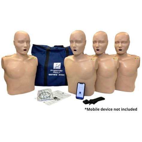 Prestan Professional Plus Series 2000 Adult Manikin - Medium Skin - 4-Pack