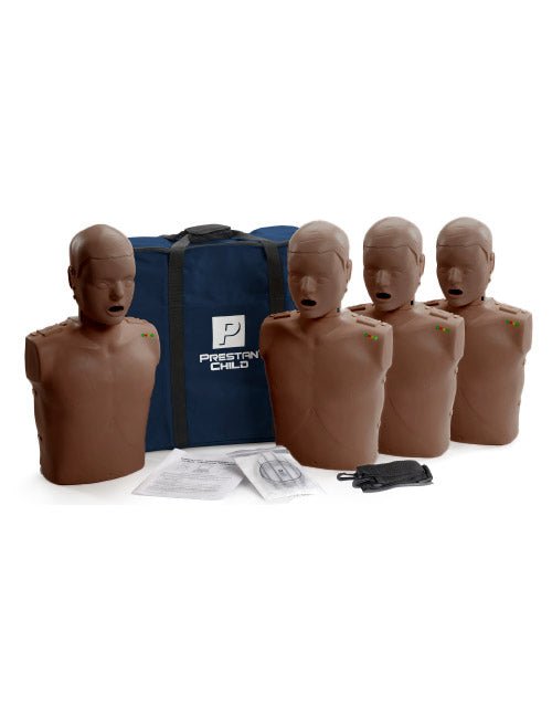 Prestan Child Dark Skin Manikin 4-Pack with CPR Monitor
